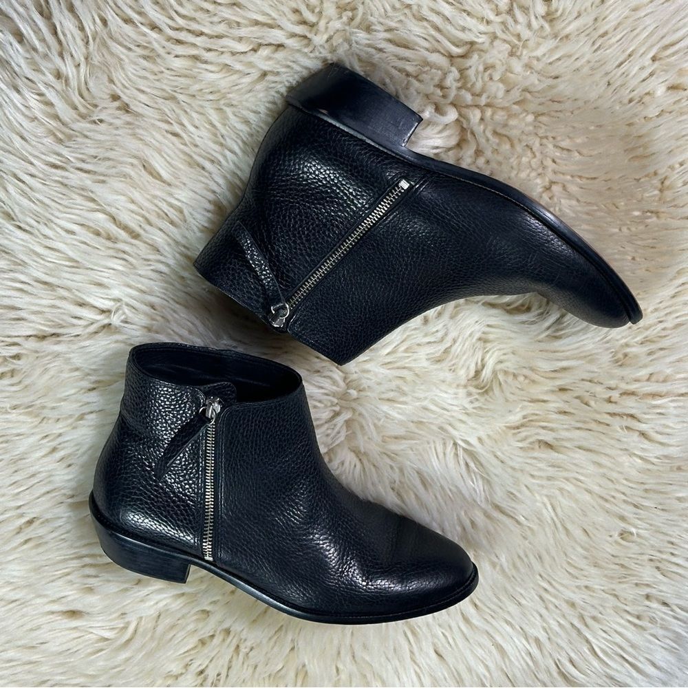 J. Crew Frankie Tumbled Black Leather
Booties